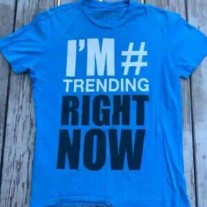 In trending right now blue men’s tee shirt size S
